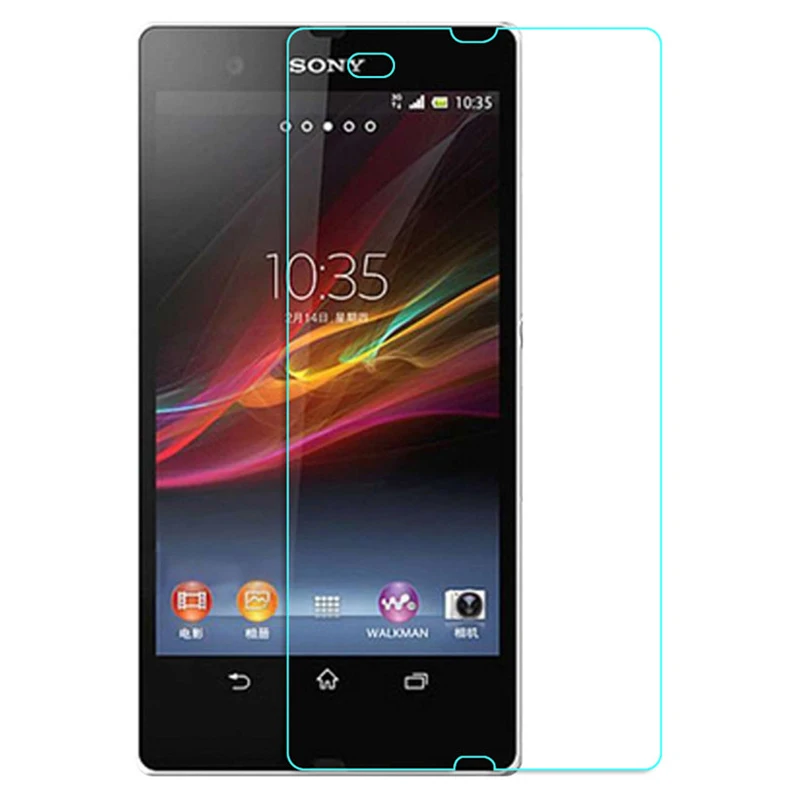 Для sony Xperia Z LTE HSPA + закаленное Стекло 9 H спереди Экран протектор защитной пленкой