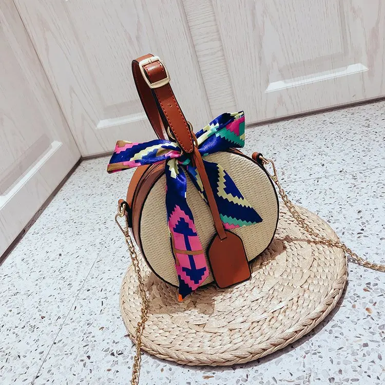 Дропшиппинг 2018 Для женщин Crossbody Сумки плечи соломенная сумка-мешок для девочек