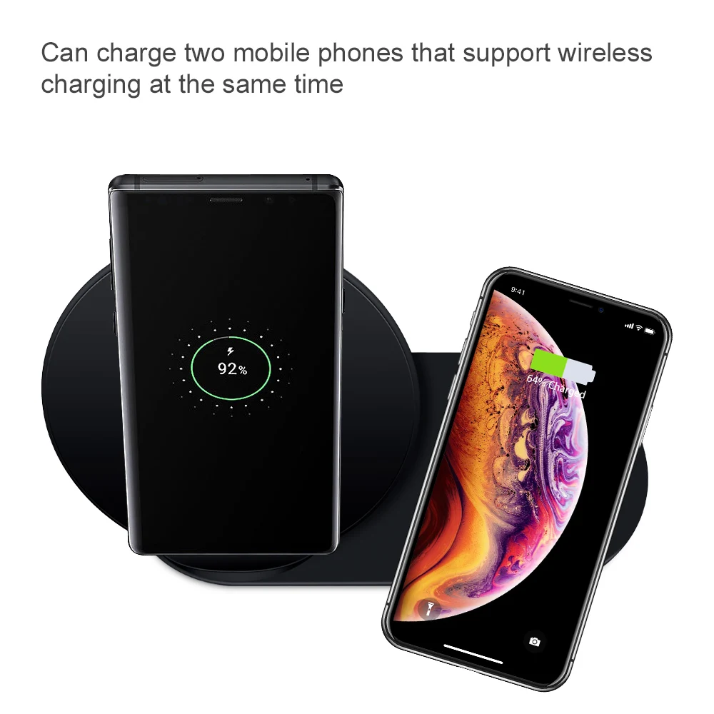 Ascromy Qi быстро Беспроводной Зарядное устройство для iphone 8 plus XR XS Max х держатель телефона устройство для быстрой зарядки для samsung S9 S8 плюс примечание 9