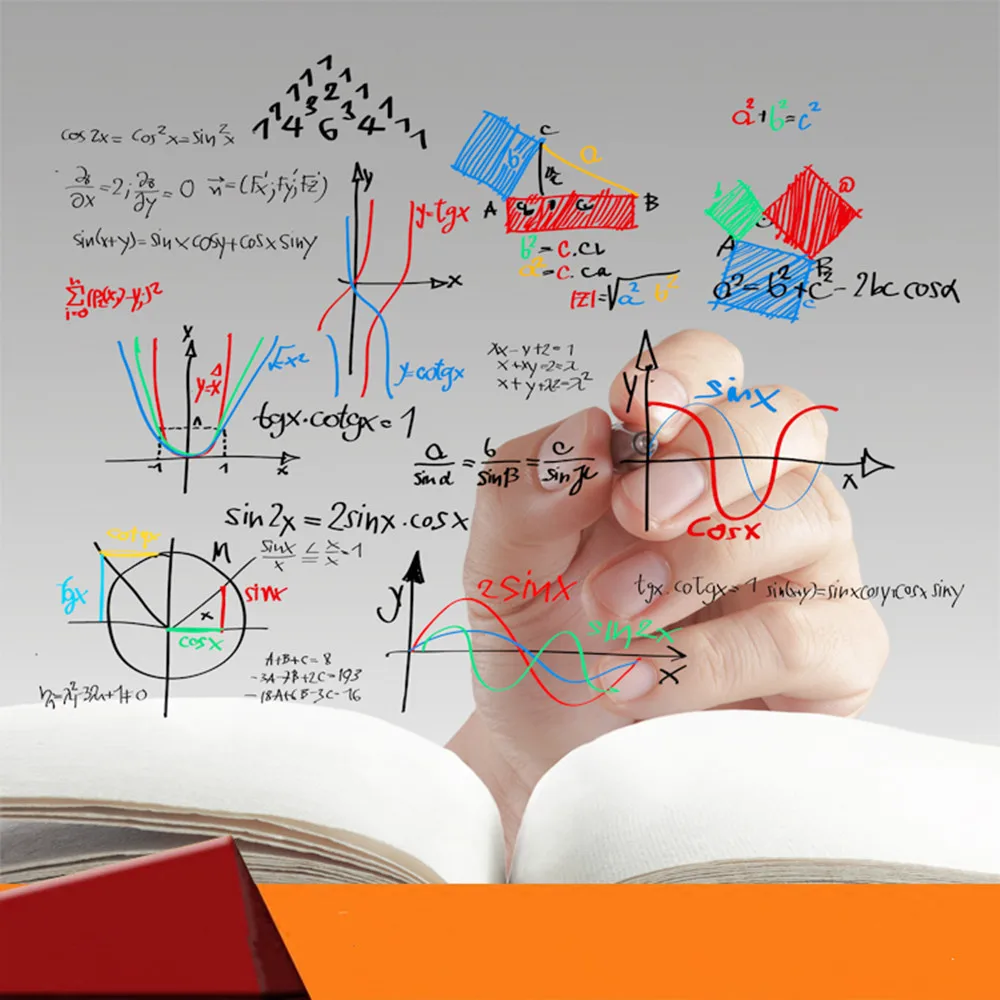 

New Office & School Supplies 90X500CM Vinyl Transparent Color Ink Pen Board Sticker Removable Clear Whiteboard Decals