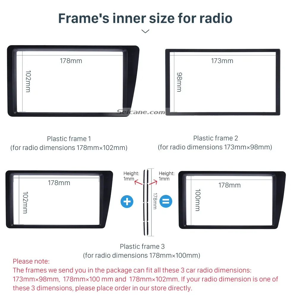 Seicane Отличный двойной Дин радио фасции комплект для 2001-2005 Honda Civic LHD Dash Mount DVD Frame Авто Стерео адаптер