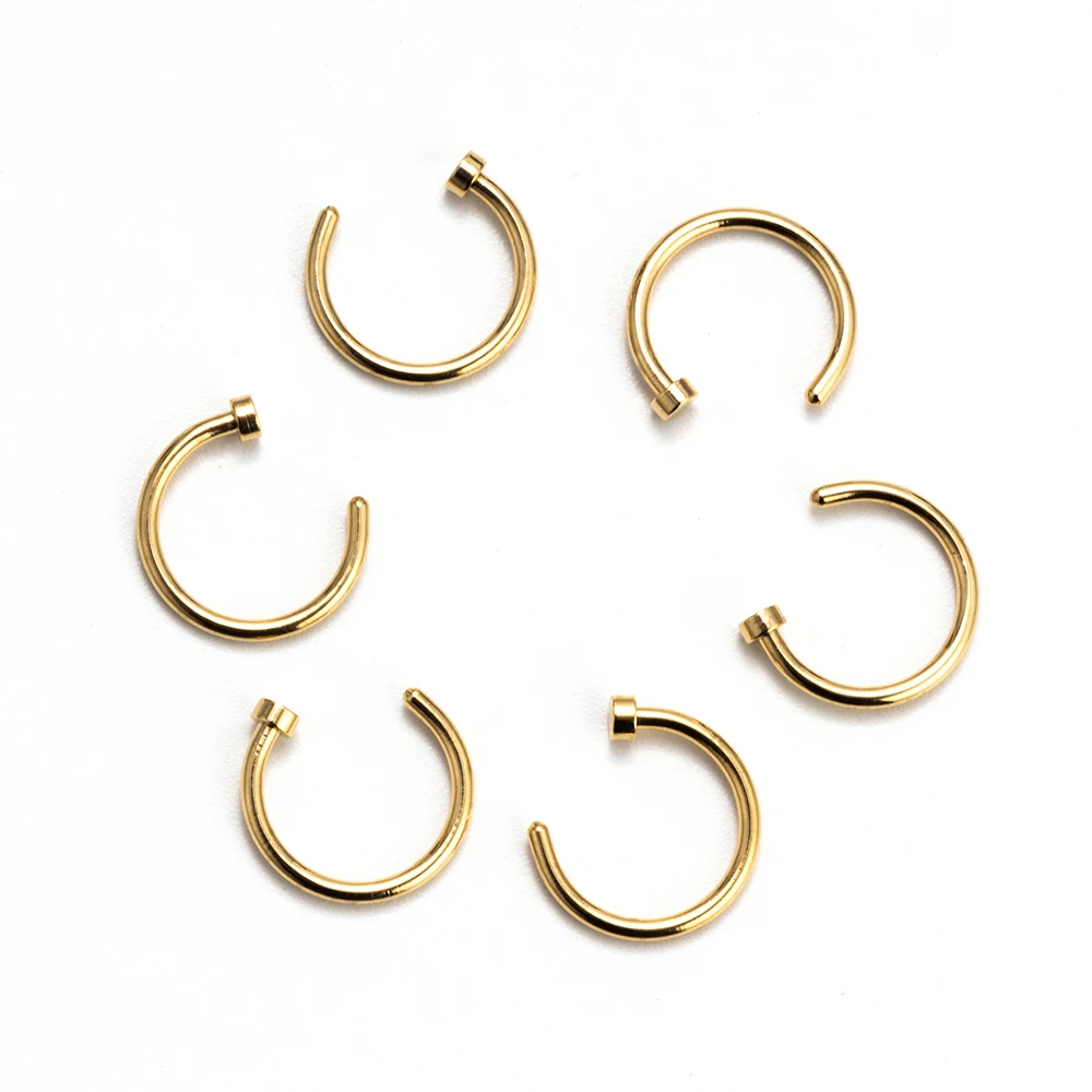 MEIBEADS 5pcs/lot 10mm Trendy Six Color Available Stainless Steel Nose Stud For Women Jewelry Gift Accessories EY6083 | Украшения и