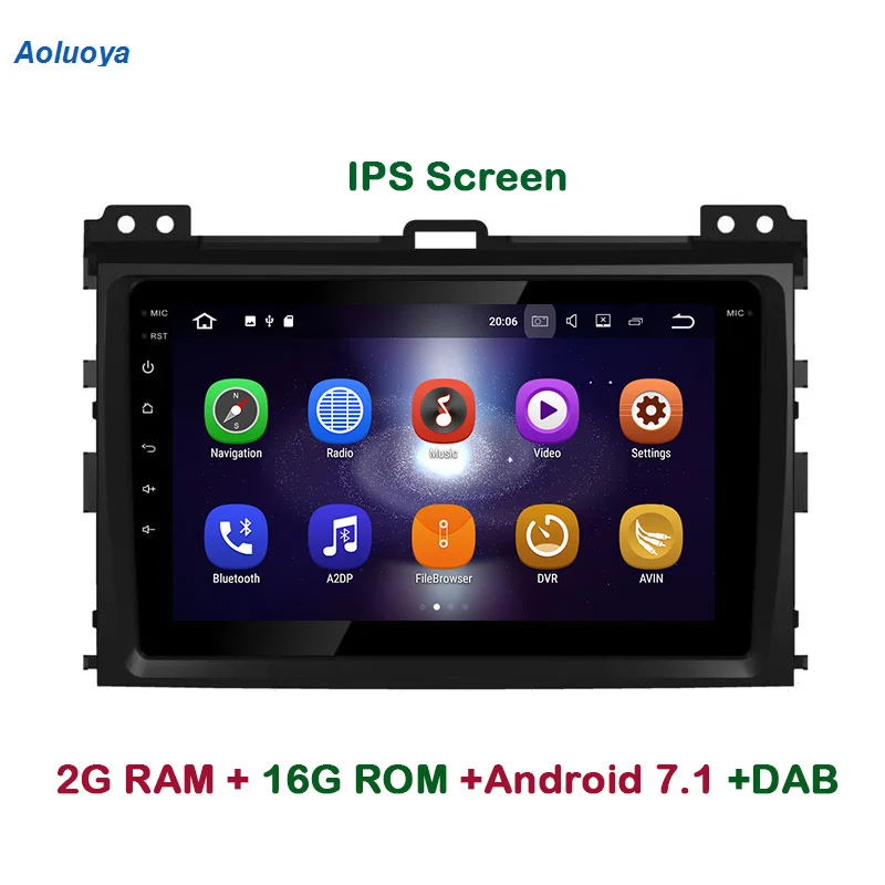 Aoluoya IPS 2 Гб RAM четырехъядерный Android 7 1 автомобильный dvd плеер радио GPS навигация для