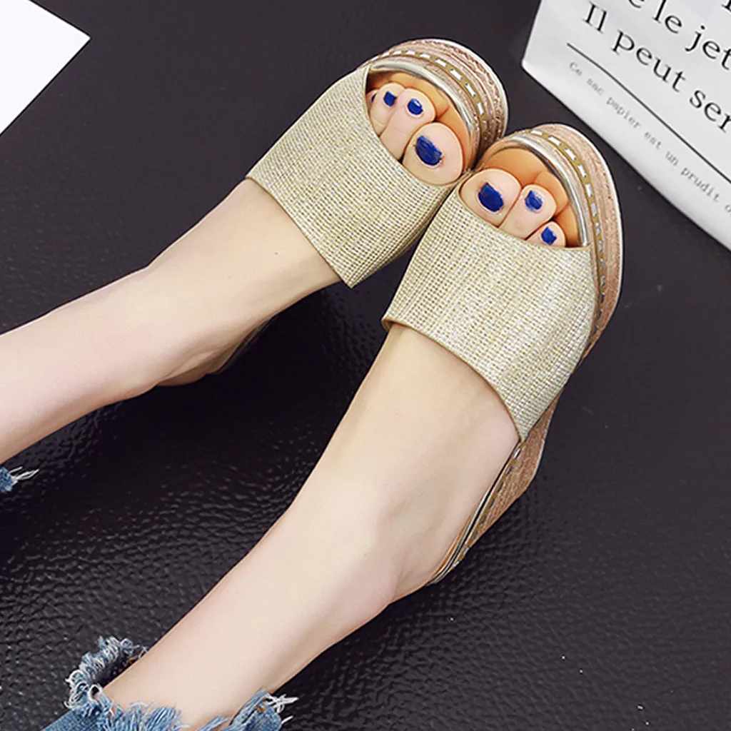 Женские сандалии шлепанцы с блестками туфли на очень высоком каблуке модные