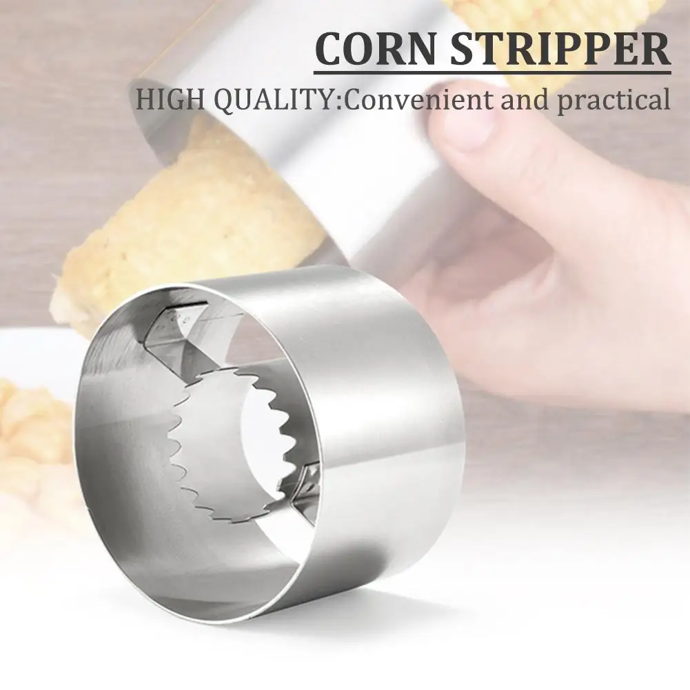 

Corn Stripper Stainless Steel Corncob Cutting Machine Peeler Kitchen Tool Accessories Round Threshing Creative Corn Remover