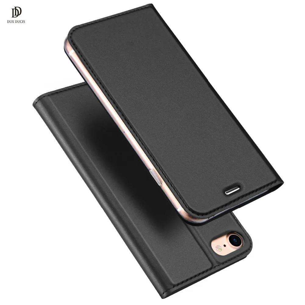 DUX DUCIS кожаный флип чехол для iPhone 7 8 бизнес бумажник Capas Книга телефона plus плюс