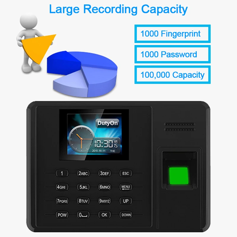 Eseye Biometric Fingerprint Attendance System USB Reader Office Clock Recorder Employee Device Machine | Безопасность и защита