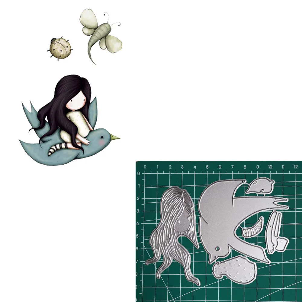 Девушка металлические режущие штампы 2019 Скрапбукинг Ремесло вырезание