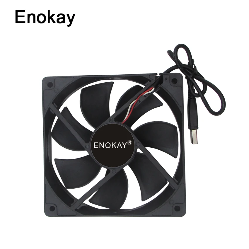 Оптовая продажа 2 шт. Enokay бесшумный тихий DC USB 5 в 120 мм x 25 12025 1500 об/мин безщеточный