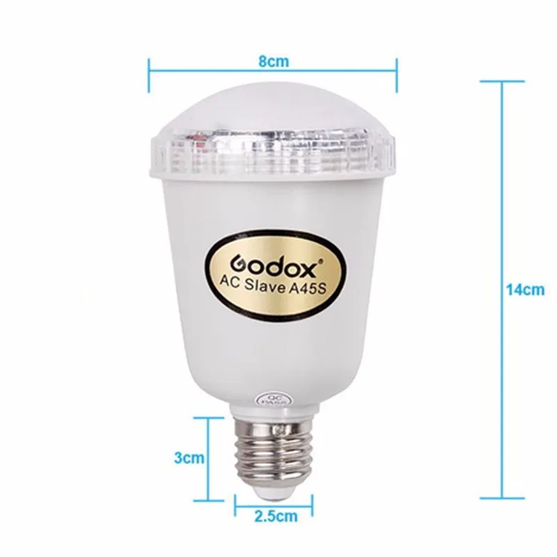 Godox A45S Studio E27 винт AC Slave Flash Strobe Bulb светильник | Электроника