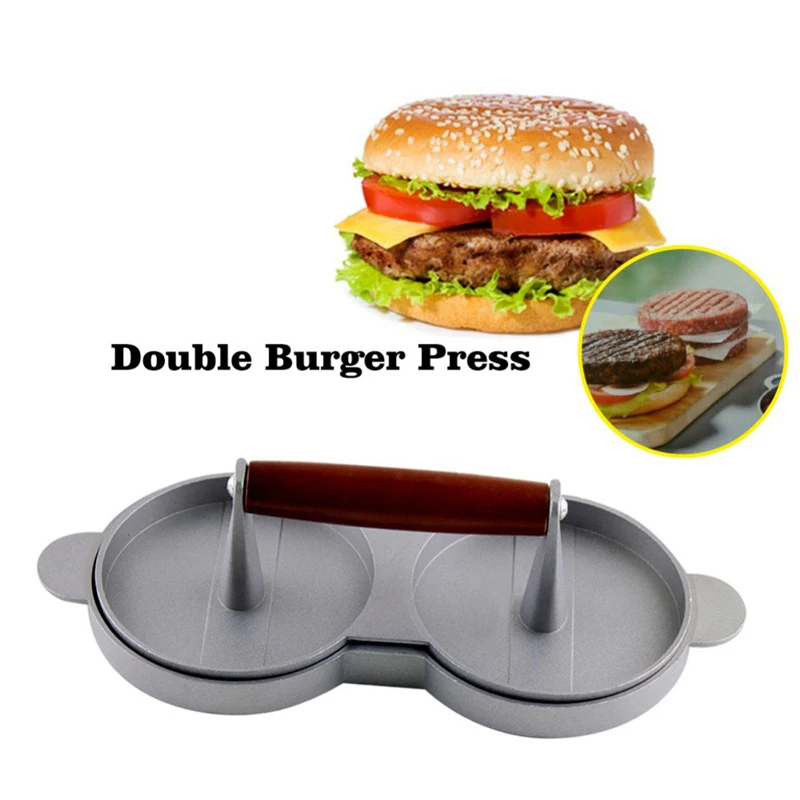 Фото Алюминиевая антипригарная машина для приготовления котлеты гамбургера двойной