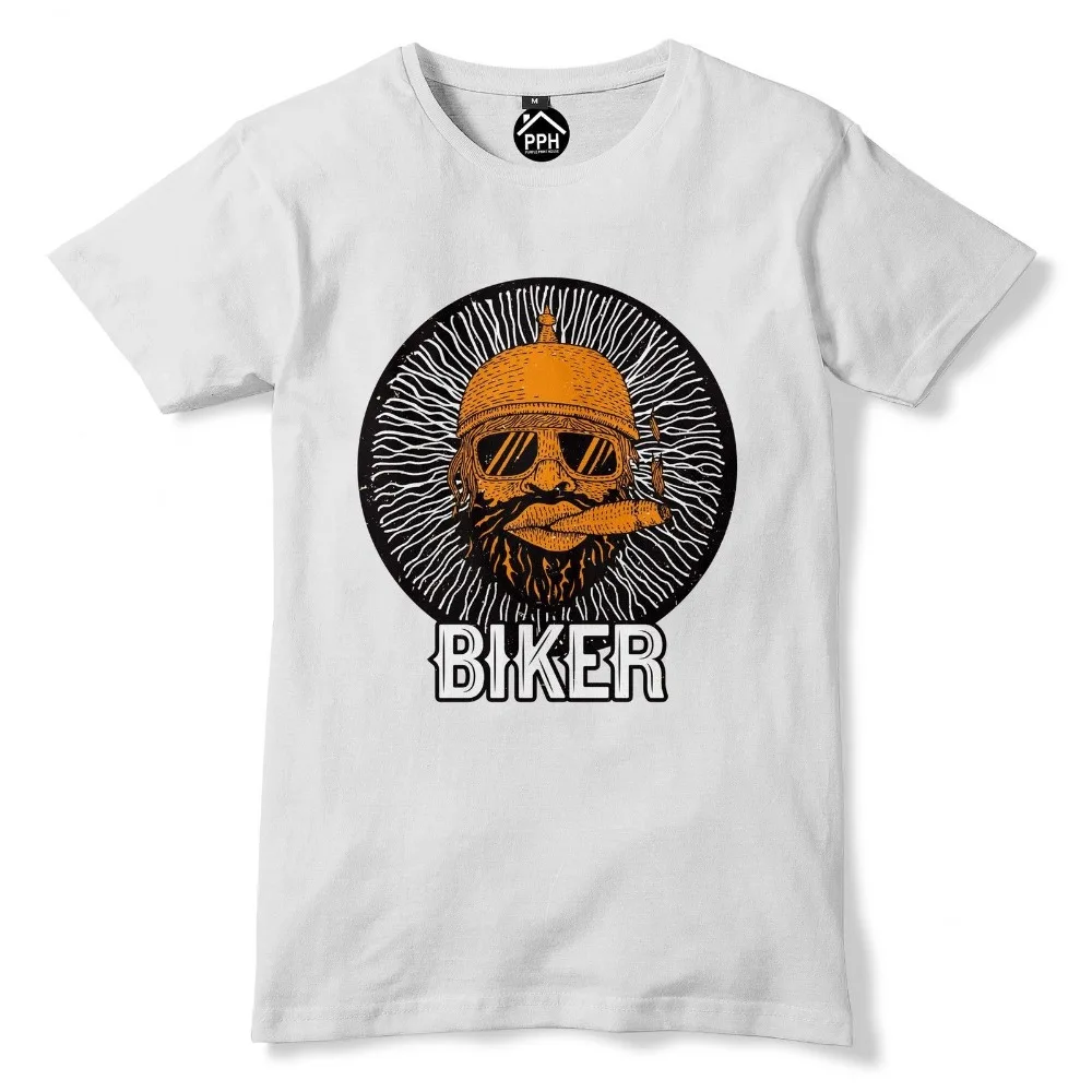 

2019 Summer Hot Sale Biker Mens Beard Tshirt Vintage Motorcycle Club T Shirt Tee