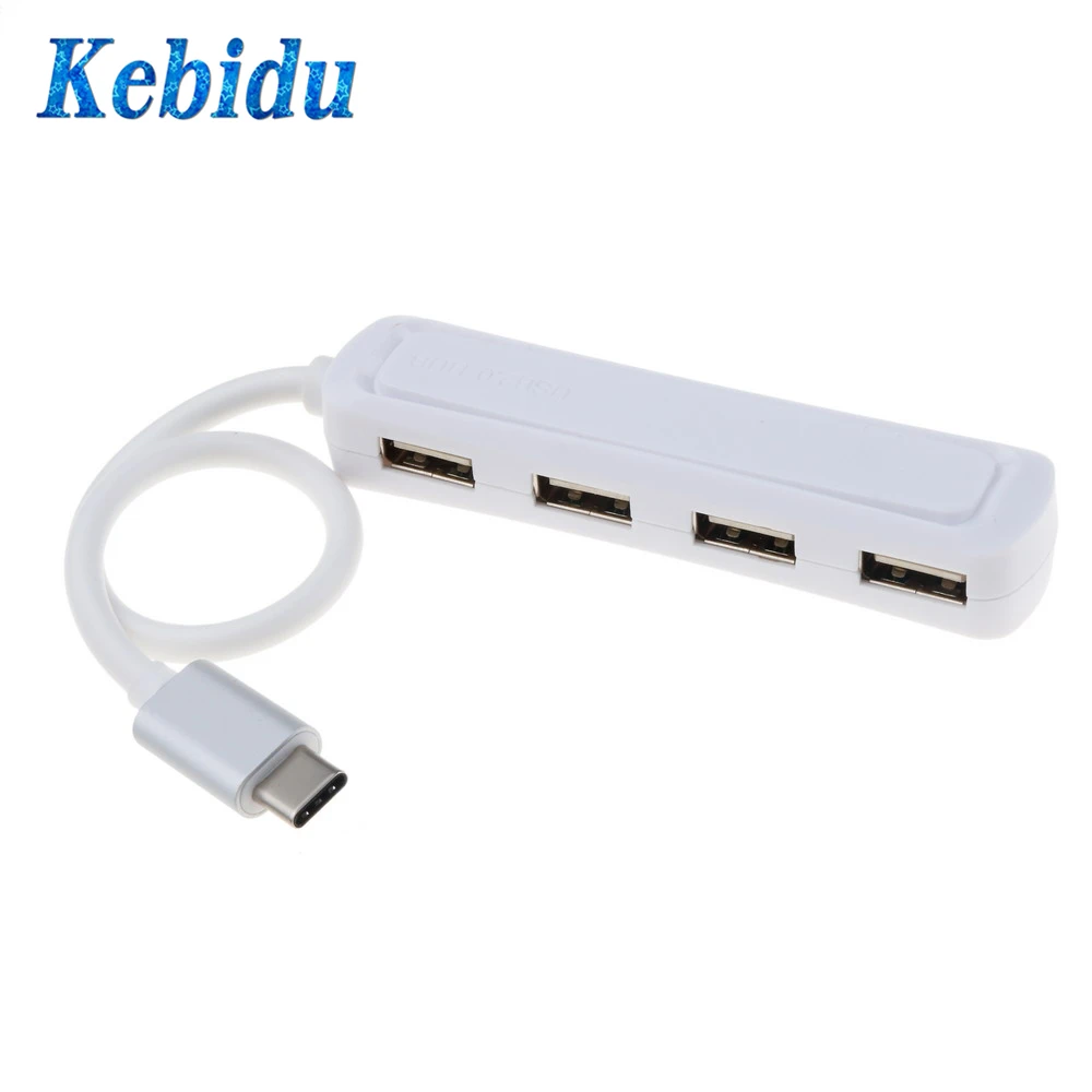 4 портовый usb хаб Kebidu Type c с USB 3 1 на 2 0 разветвитель адаптер для ПК ноутбука