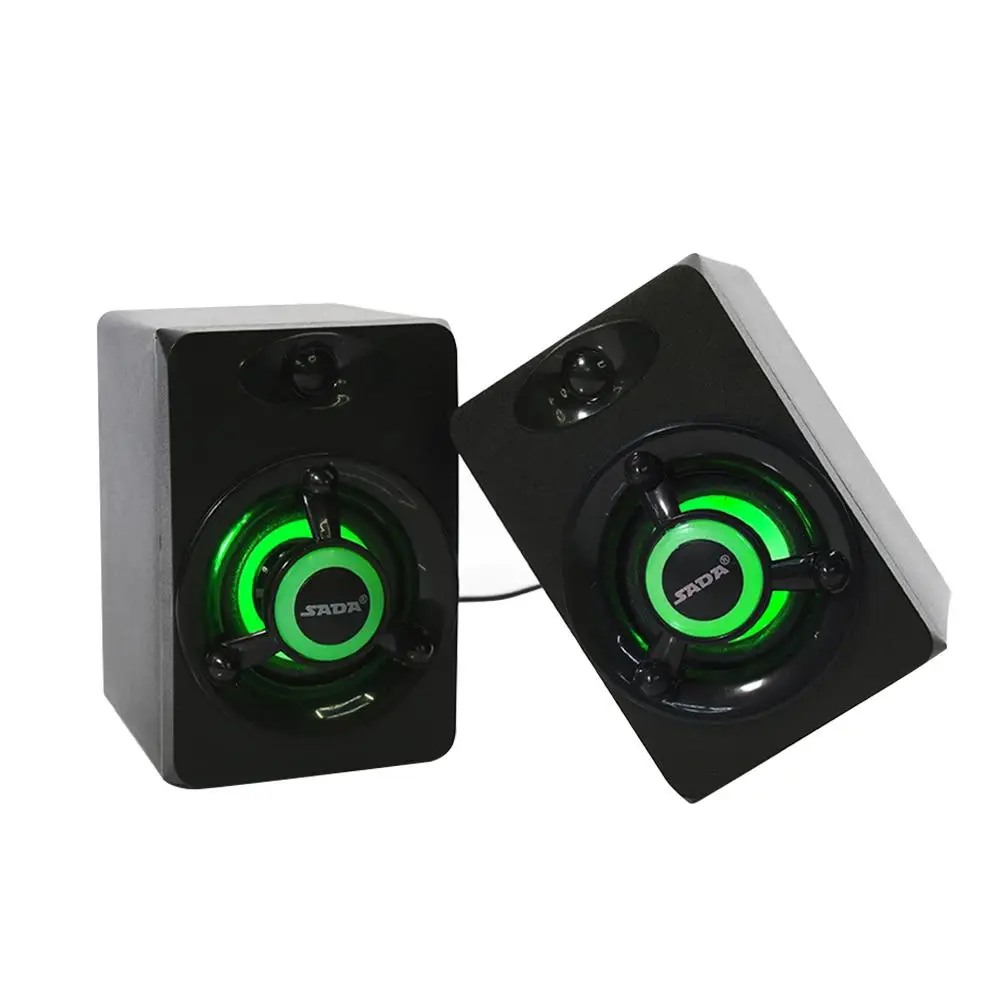 SADA V-118 USB проводной динамик светодиодный динамик для компьютера бас стерео музыкальный плеер звуковая коробка для ноутбука планшета ПК смартфона