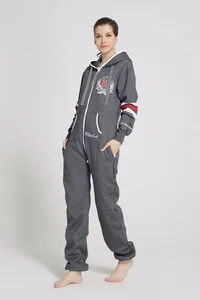 Комбинезон с принтом норвежской тематики, флисовый комбинезон с капюшоном, армейский комбинезон унисекс