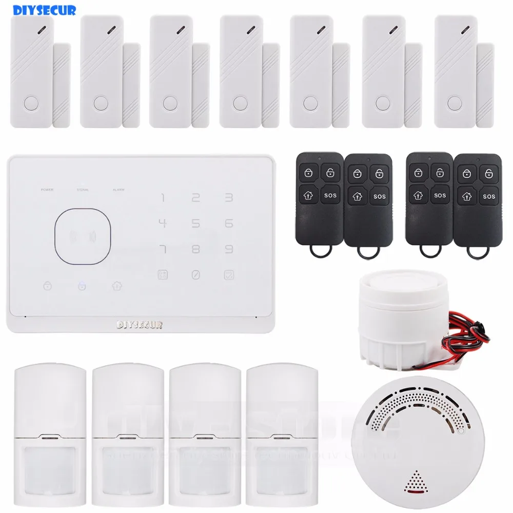 DIYSECUR датчик дыма Android/iOS приложение беспроводной GSM автоматический набор номера