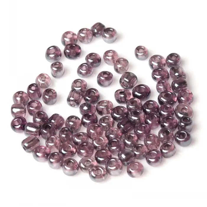 DoreenBeads Розничная 6/0 Стекло Бисер Ювелирных Изделий Puce Около 4x3 мм 450 г (около 6250