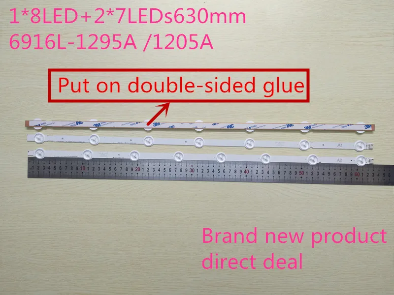 Оригинальная Светодиодная лента 60 шт. (40 * A1 7LED 20 A2 8LED) для подсветки LG 32 "6916L-1105A