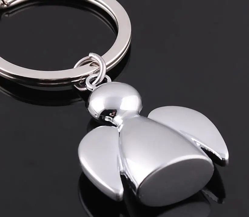 

creative design Lovely angel keychain men women key holder chain ring car chaveiros llaveros bag pendant Charm wedding Gifts