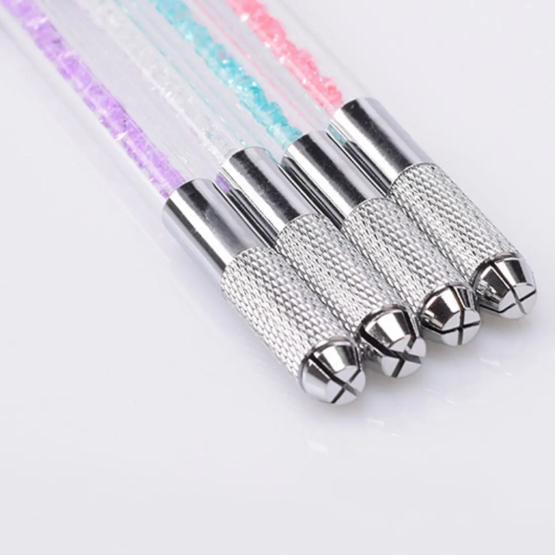 Лучшие продажи ручной двуглавый Кристалл акриловая Татуировка ручка Microblading