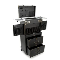 private custom large multi layer beauty tattoo salons trolley suitcase capacity trolley cosmetic case rolling luggage