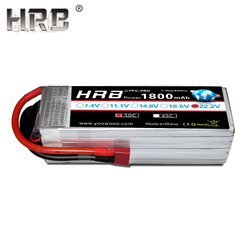 HRB 22,2 V Lipo батарея 6S 1800mah XT60 T Deans XT90 TRX EC5 50C для мультикоптера FPV гоночный самолет багги автомобиль лодка RC запчасти горячая распродажа