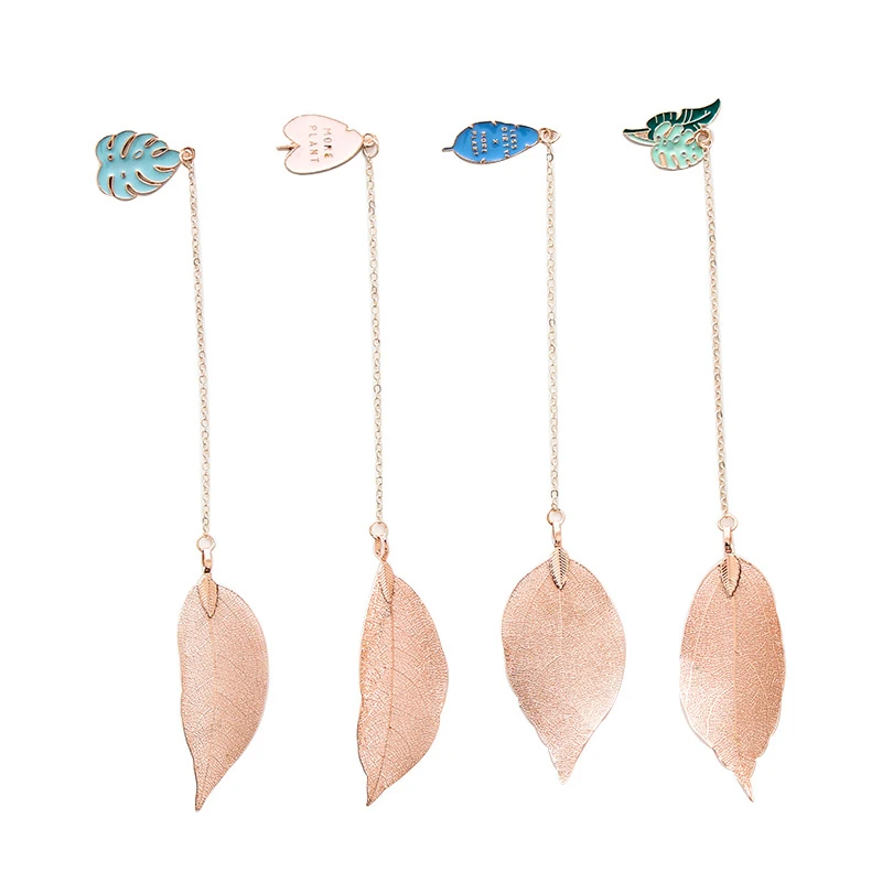1 шт цвет случайный Лебедь Фламинго перо пальмовый лист металлическая Закладка с