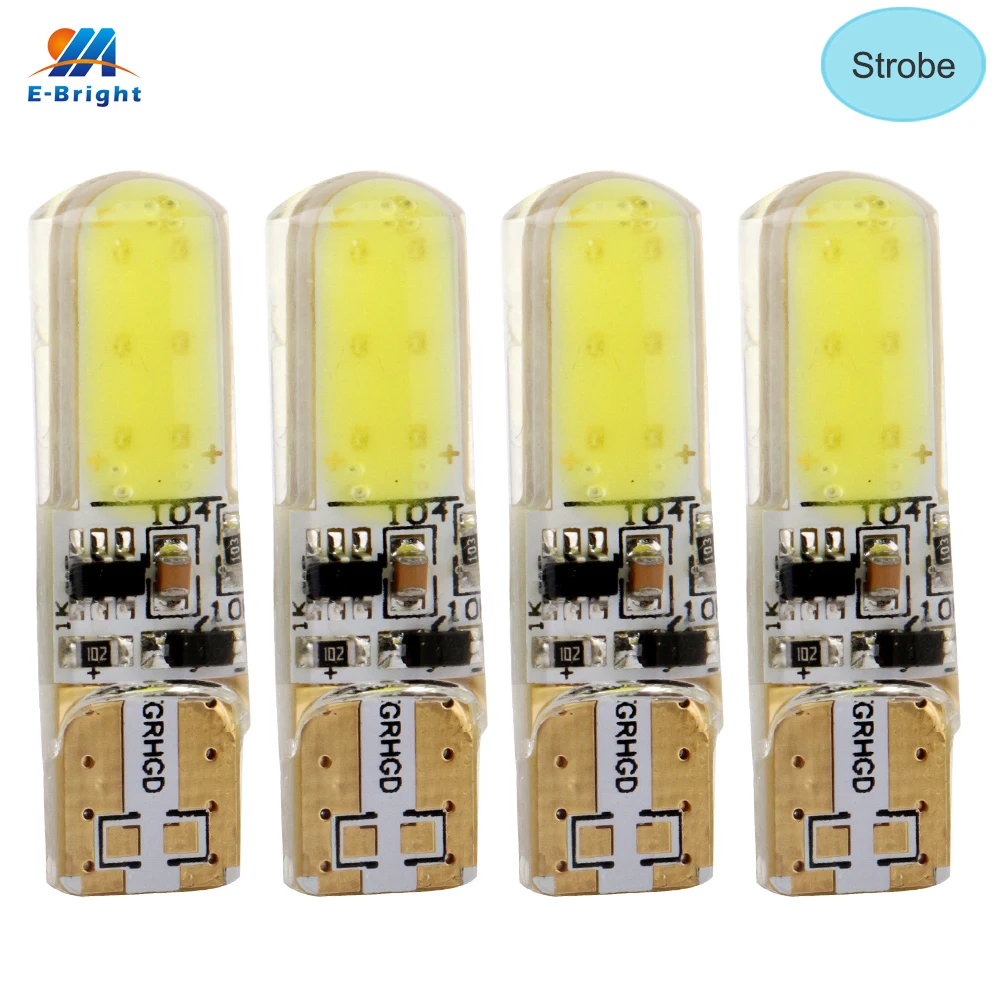 YM E Bright 4 шт. T10 COB 12 SMD кремниевый холодный белый 194 168 светодиодный стробоскоп