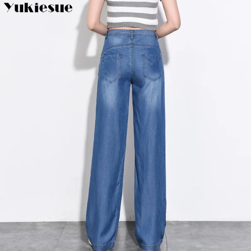 Plus size Women Straight Jeans Denim Trousers Casual Pants New Winter Women's Clothing wide leg Blue femme | Женская одежда