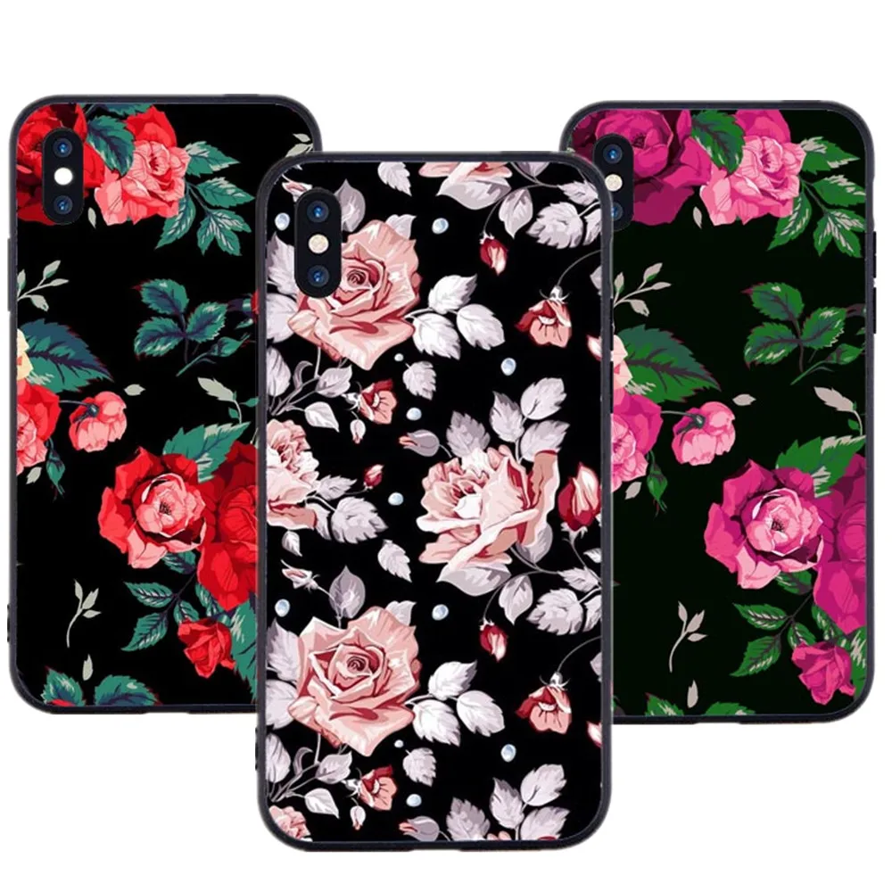 Для iPhone 8 Plus 7 5S SE 6 6s плюс Чехол для телефона Красивый Подсолнух изображение роз