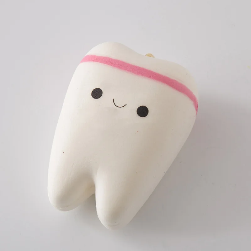 Squishy Моделирование зуба подвески ПУ Медленное восстановление зубная паста набор