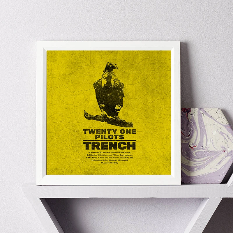 Плакат с изображением тренча Twenty One Pilots Картина на холсте рок музыкальной группы
