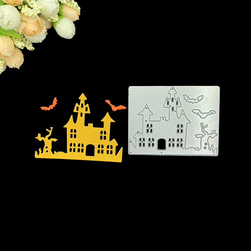 

Julyarts Metal Scrapbooking Cutting Dies Bat Castle Architecture Fustelle Metalliche Per Scrapbooking Knife Mould