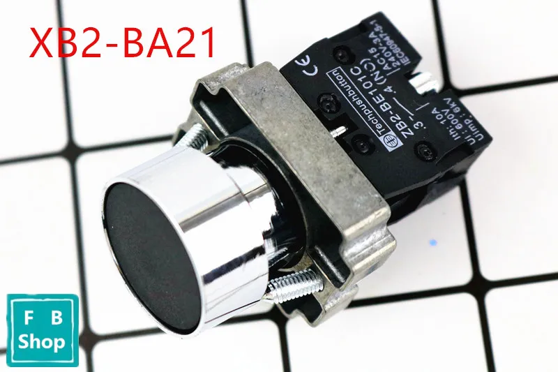 

1Pcs High Quality XB2-BA21 1NO 22mm Black Momentary Push Button Switch