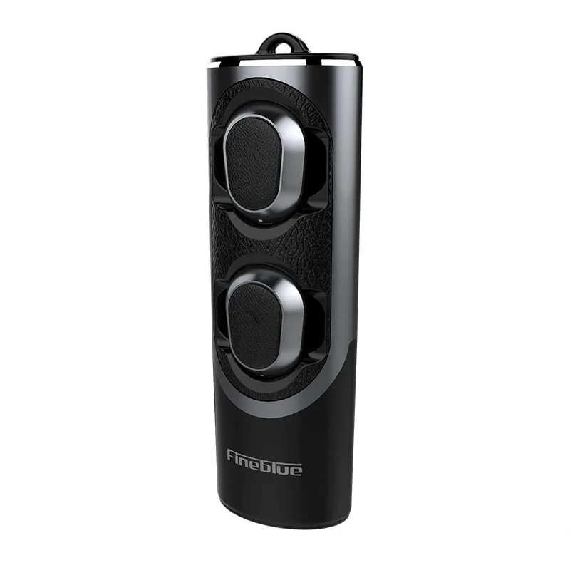 Черный Fineblue XS Mini dual ear Беспроводная Bluetooth 5,0 Bass гарнитура вкладыши Звук бинауральные наушники с магнитной зарядной розеткой - Цвет: Черный