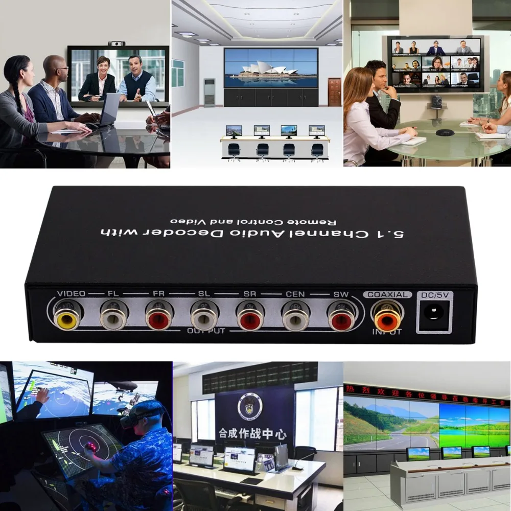 Оптический SPDIF коаксиальный выход на 5.1CH аналоговый аудиоконвертер rca 5 1