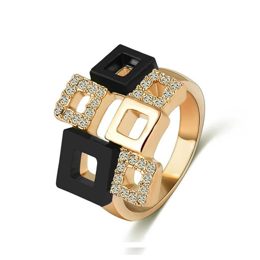

South Korean high-end jewelry ring puzzle abstract Quartet 1270-54 (4 colors)