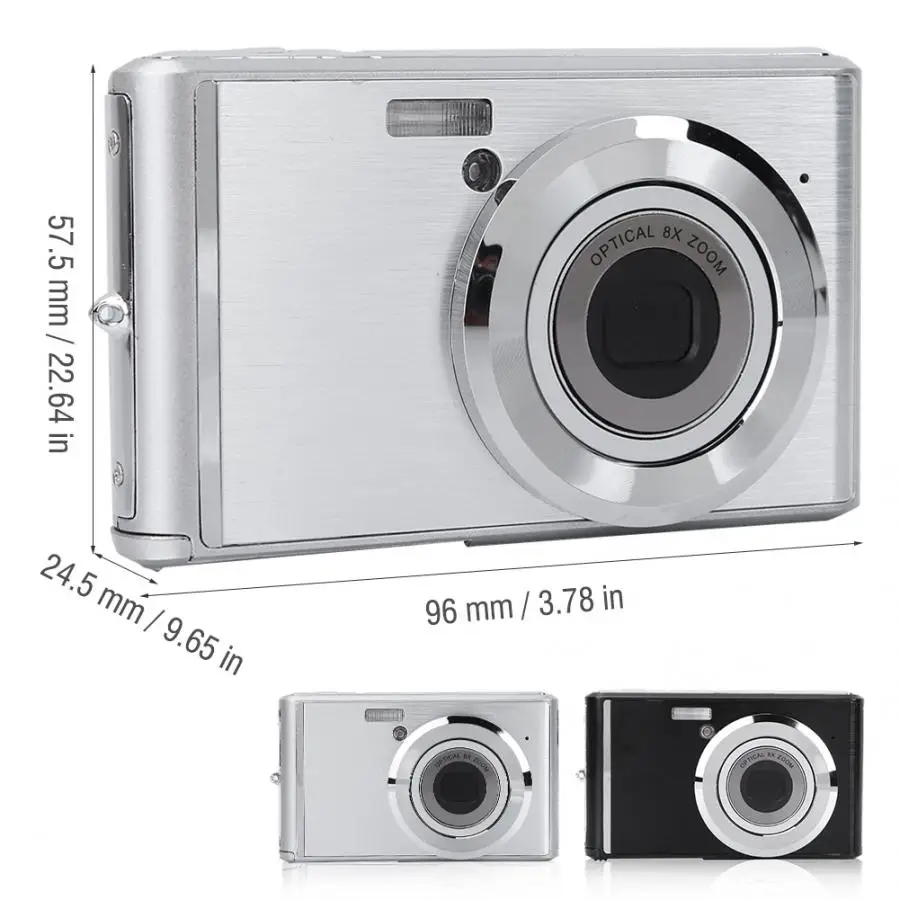 2 4 дюймовый экран мини HD Цифровая камера 8X оптический зум 720P видео 20MP