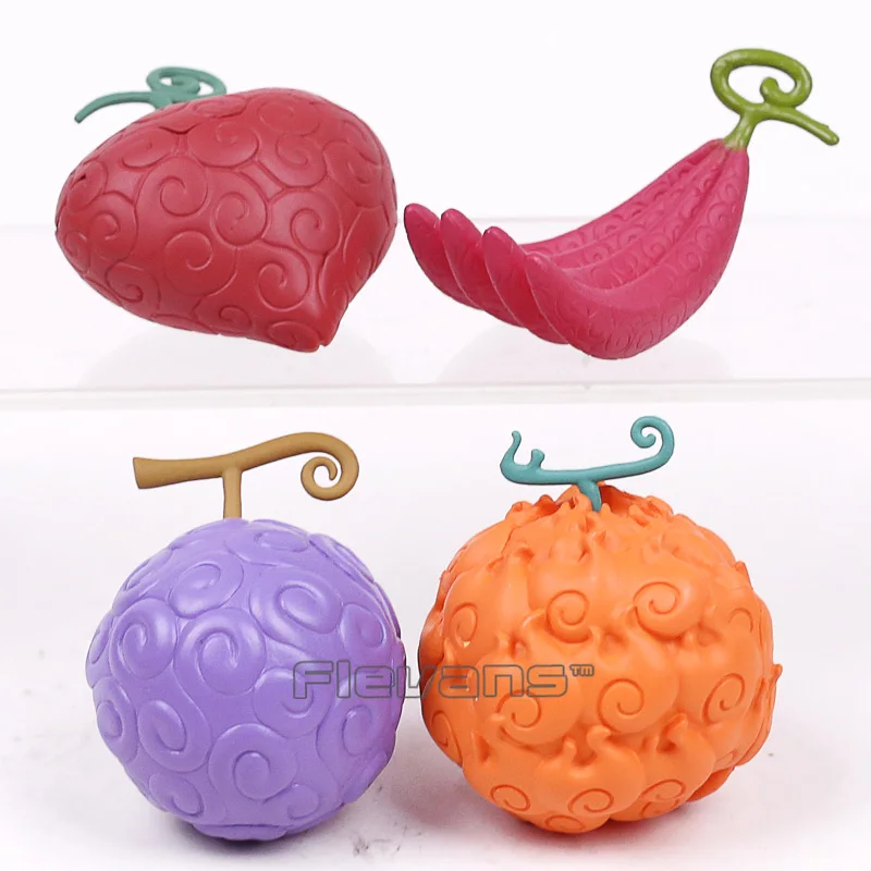 

Devil Fruit Gum Gum / Flame Flame / Ope Ope / Chop Chop Fruit PVC Figures Toys Gift Boxed 4pcs/set