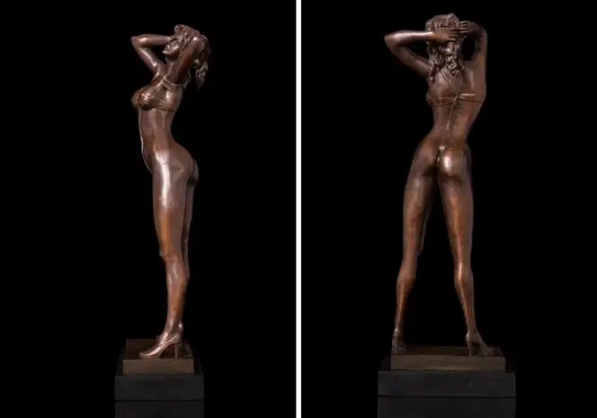 20 &quotArt Deco Скульптура сексуальный женский для девочек Женский бронзовая