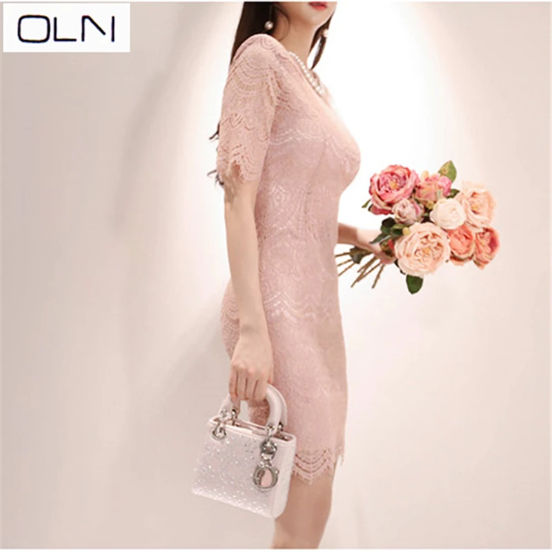 Платье Vestidos OLN Корейская версия Новое поступление летнее темпераментное тонкое