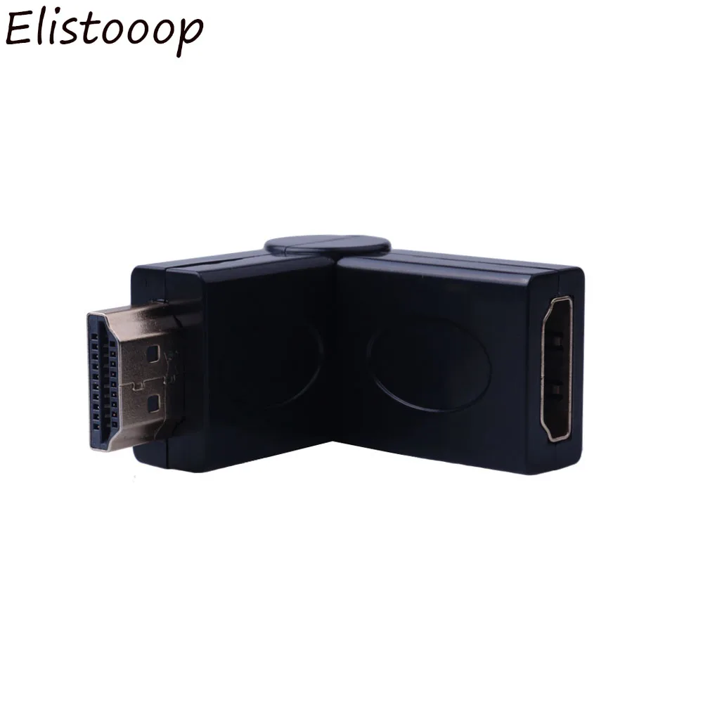 Elistooop 1080P 90 градусов Поворотный HDMI штекер Женский Регулируемый кабель адаптер