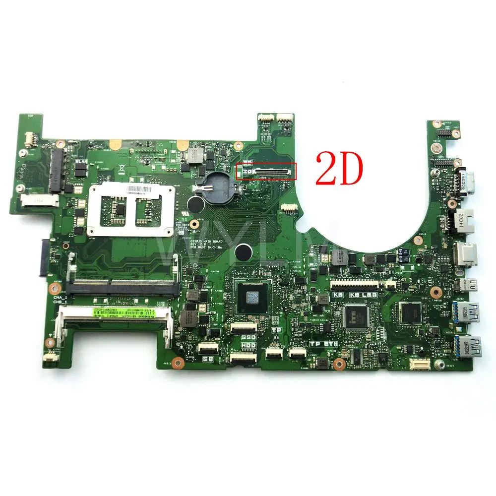 G750JS с i7-4700HQ CPU 2D Материнская плата ASUS G750J материнская для ноутбука 60NB04M0-MB113 4 слота