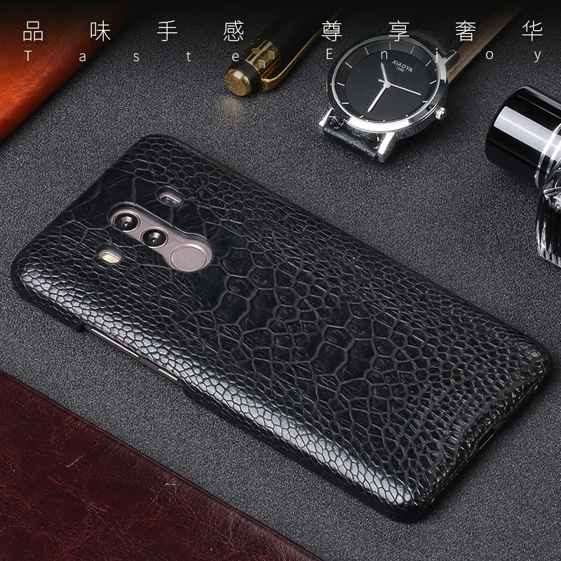 Genuine Leather phone case For Huawei Mate 10 Pro Natural ostrich foot skin Nova 2 2s Honor 7X 9 V9 V10 P8 P9 P10 Lite | Мобильные