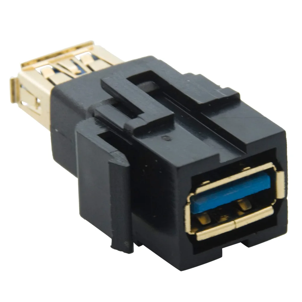 Keystone USB 2,0 3,0 разъем белый черный цвет - Цвет: USB 3.0 Black Golden