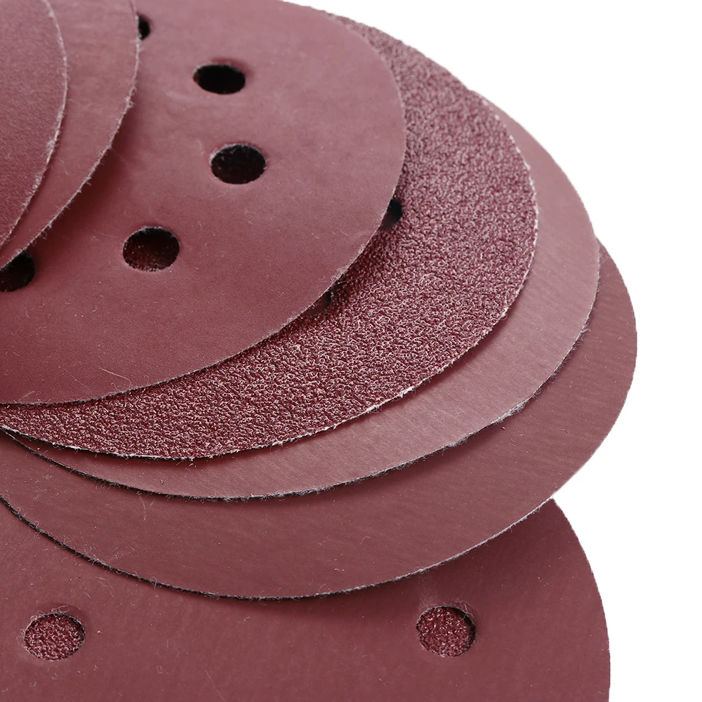 5 &quot8-отверстие 10PCS40-2000 Grit многофункциональные шлифовальные диски случайный