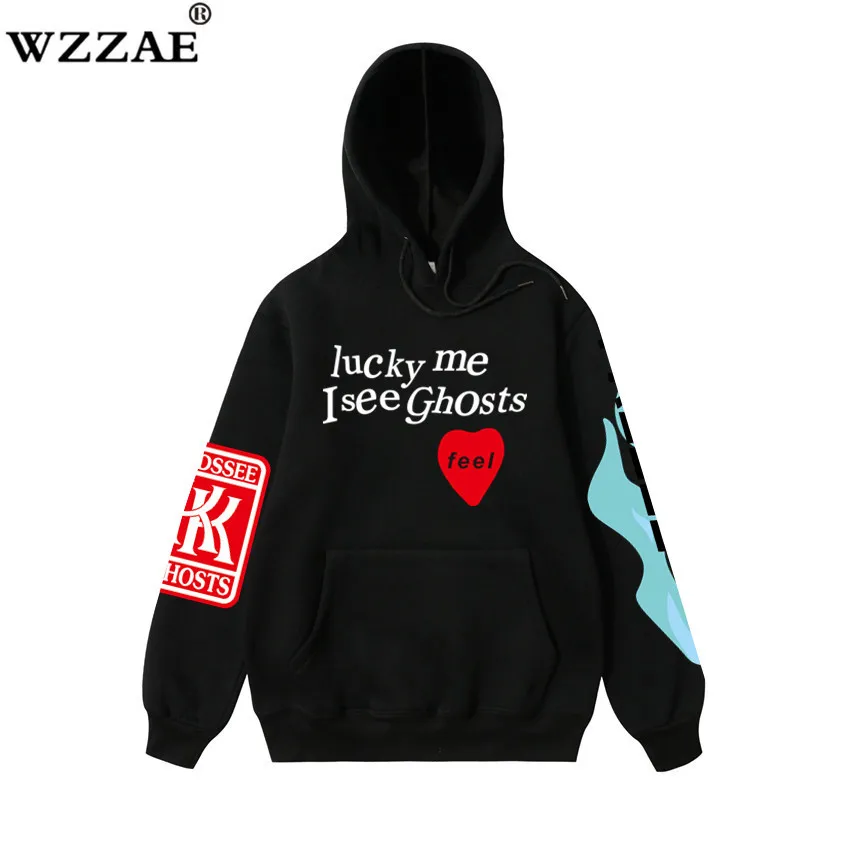 19ss Kanye West/Детские толстовки с капюшоном с изображением призрака для женщин и мужчин; толстовки в стиле хип-хоп; уличная одежда; модная мужская толстовка с капюшоном; пуловер
