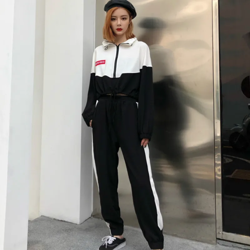 Модные женские комплекты Весна Осень Новый корейский harajuku bf кардиган пальто