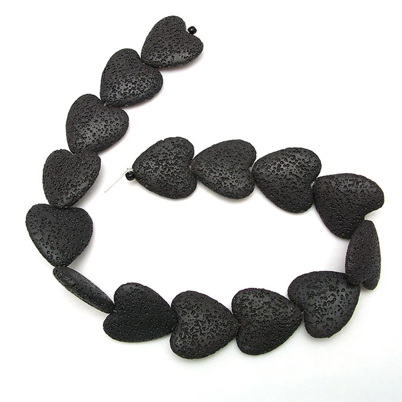 

20mm Heart Shape Natural Lava Stone Beads Colorful Volcanic Rocks Stone Beads For Jewelry Making Earring Necklace DIY 19PCS/LOT