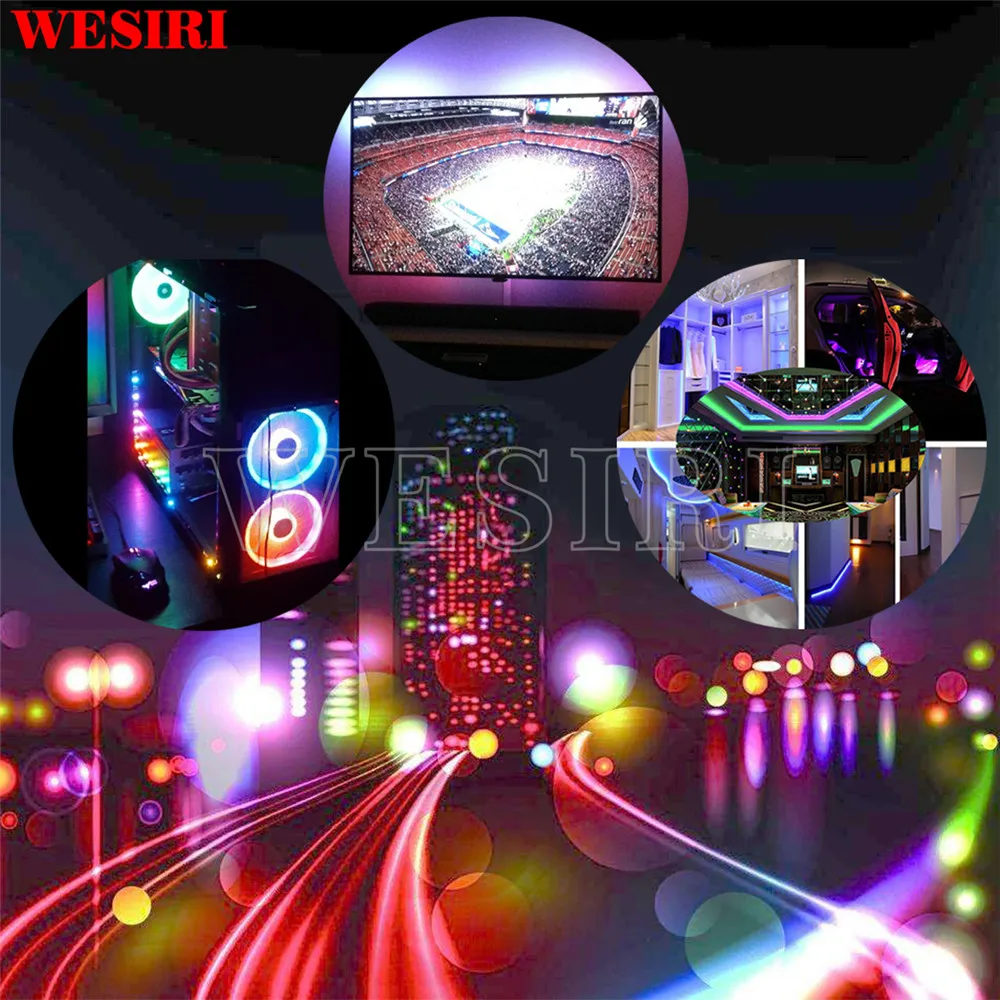 Пиксельная умная Светодиодная лента WS2812B 5 в постоянного тока 1 м 4 RGB
